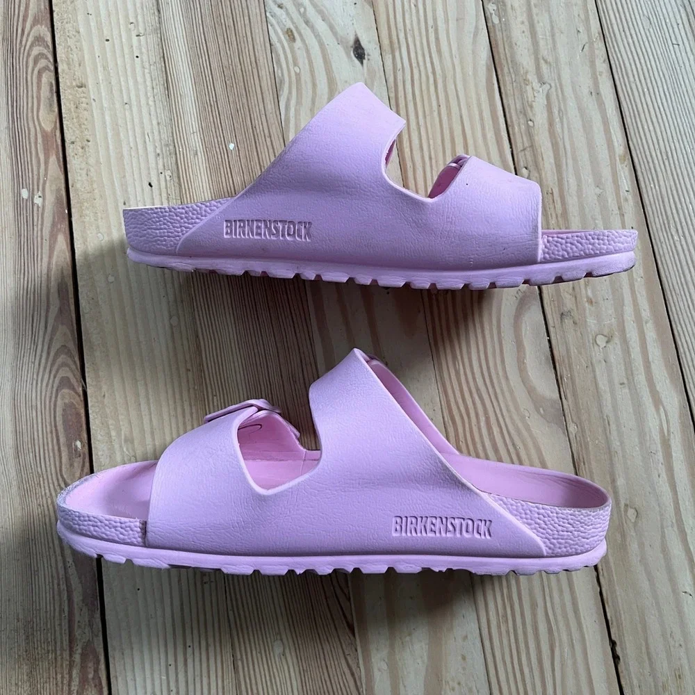 Birkenstock Arizona EVA Pink Sandals Kids Size 35 Waterproof Slides 1018941